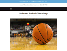 Tablet Screenshot of fullcourtbasketballschool.com